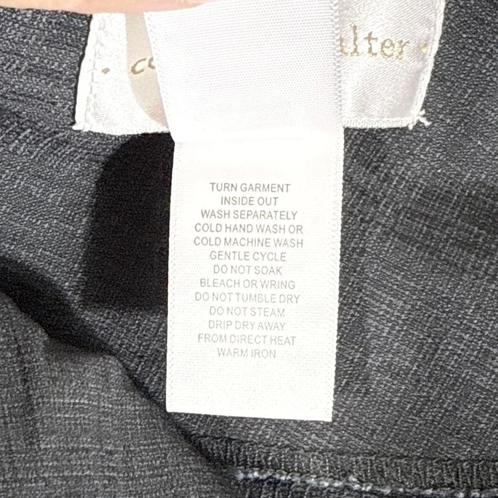 Corey Lynn Calter Pants Womens Size 0‎ Dark Gray Viscose Stretch Straight Hippie